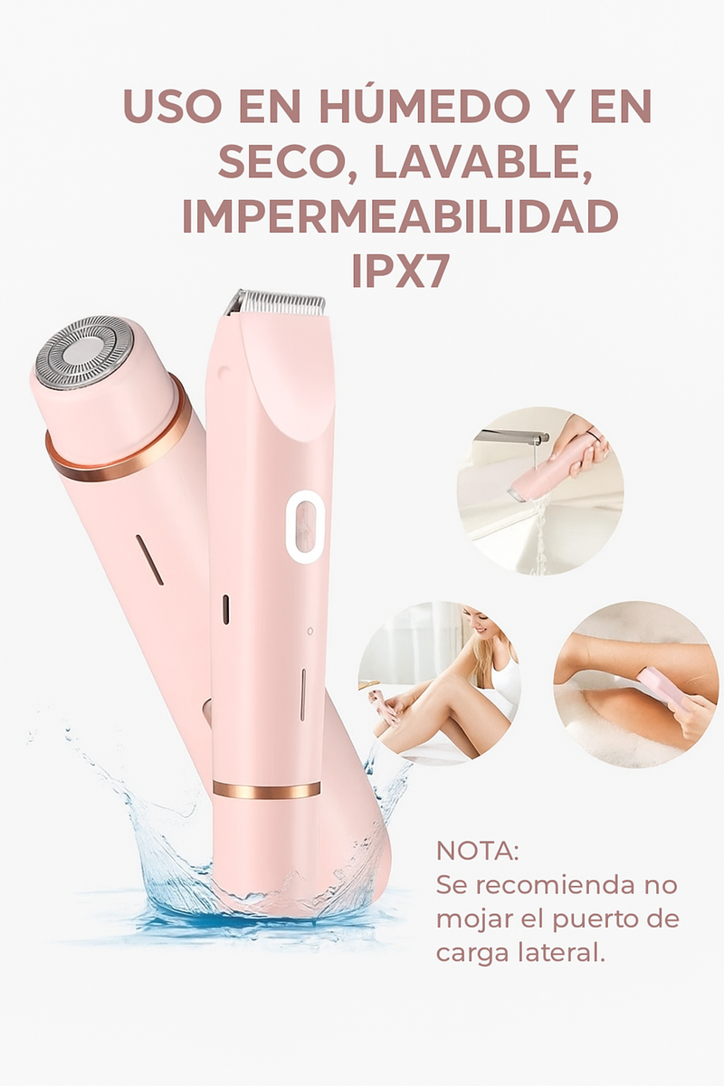 Recortador 2 en 1 Ultimate – Cuidado íntimo sin dolor ni complicaciones 🌷